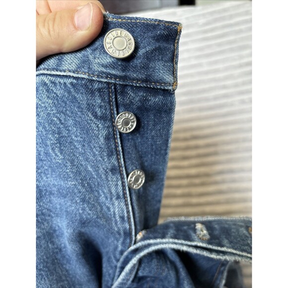 Womens Agolde Kelly Blue Denim High-rise Straight Leg jeans, size 30 Button Fly - Picture 15 of 16